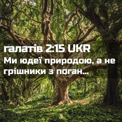 Picture 02 - галатів 2:15 UKR - Ми юдеї природою, а не - Bible Verse Picture