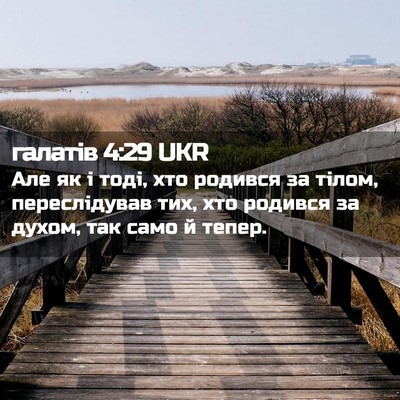 Picture 02 - галатів 4:29 UKR - Але як і тоді, хто родився - Bible Verse Picture