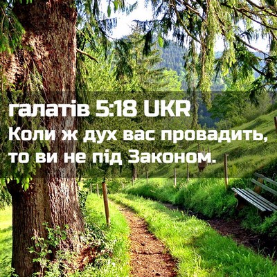 Picture 02 - галатів 5:18 UKR - Коли ж дух вас провадить, - Bible Verse Picture