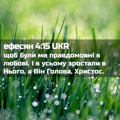 Picture 02 - ефесян 4:15 UKR - щоб були ми правдомовні в - Bible Verse Picture