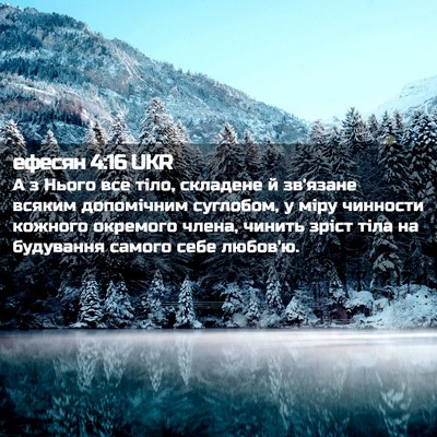 Picture 02 - ефесян 4:16 UKR - А з Нього все тіло, - Bible Verse Picture