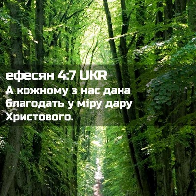 Picture 02 - ефесян 4:7 UKR - А кожному з нас дана - Bible Verse Picture