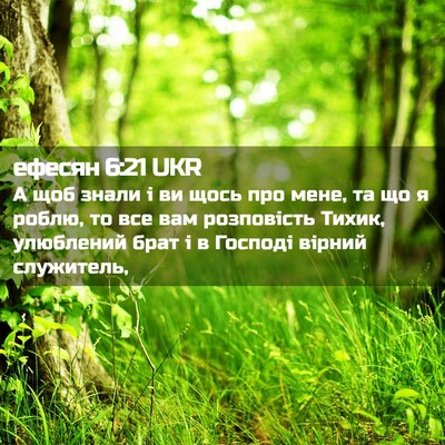 Picture 02 - ефесян 6:21 UKR - А щоб знали і ви щось про - Bible Verse Picture