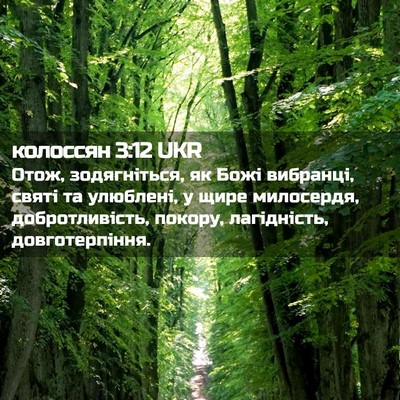 Picture 02 - колоссян 3:12 UKR - Отож, зодягніться, як Божі - Bible Verse Picture