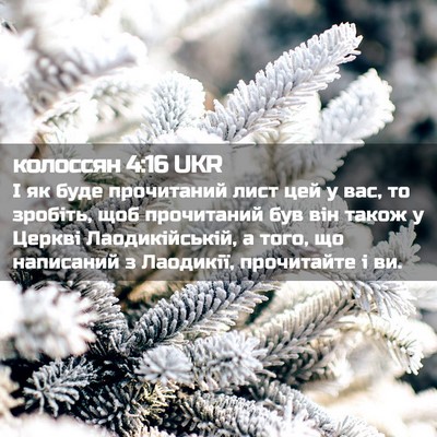 Picture 02 - колоссян 4:16 UKR - І як буде прочитаний лист - Bible Verse Picture
