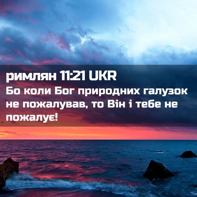 Picture 02 - римлян 11:21 UKR - Бо коли Бог природних - Bible Verse Picture