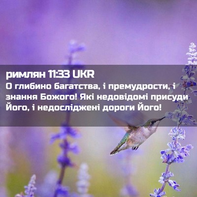 Picture 02 - римлян 11:33 UKR - О глибино багатства, і - Bible Verse Picture