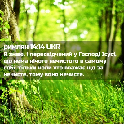 Picture 02 - римлян 14:14 UKR - Я знаю, і пересвідчений у - Bible Verse Picture