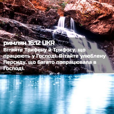 Picture 02 - римлян 16:12 UKR - Вітайте Трифену й Трифосу, - Bible Verse Picture