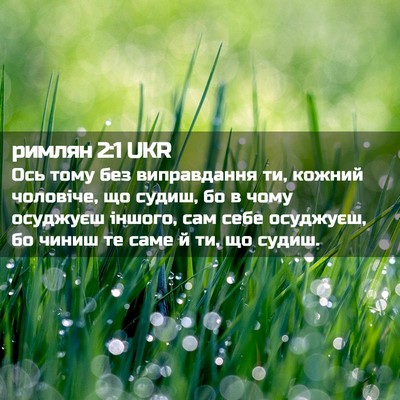 Picture 02 - римлян 2:1 UKR - Ось тому без виправдання - Bible Verse Picture