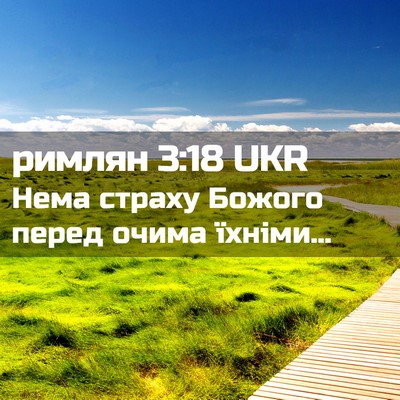 Picture 02 - римлян 3:18 UKR - Нема страху Божого перед - Bible Verse Picture