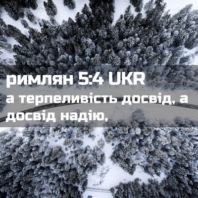 Picture 02 - римлян 5:4 UKR - а терпеливість досвід, а - Bible Verse Picture