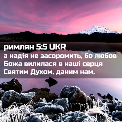 Picture 02 - римлян 5:5 UKR - а надія не засоромить, бо - Bible Verse Picture