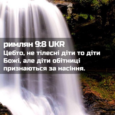 Picture 02 - римлян 9:8 UKR - Цебто, не тілесні діти то - Bible Verse Picture