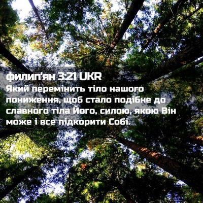 Picture 02 - филип'ян 3:21 UKR - Який перемінить тіло - Bible Verse Picture