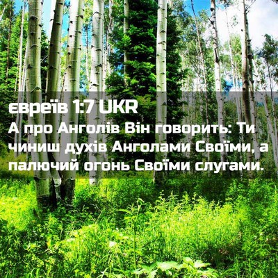 Picture 02 - євреїв 1:7 UKR - А про Анголів Він говорить: - Bible Verse Picture