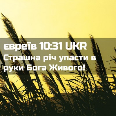 Picture 02 - євреїв 10:31 UKR - Страшна річ упасти в руки - Bible Verse Picture