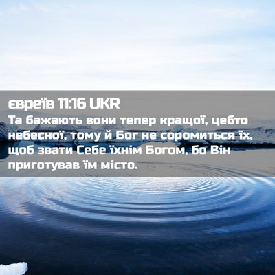 Picture 02 - євреїв 11:16 UKR - Та бажають вони тепер - Bible Verse Picture