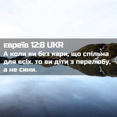 Picture 02 - євреїв 12:8 UKR - А коли ви без кари, що - Bible Verse Picture