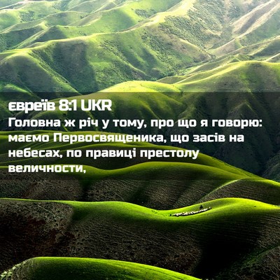 Picture 02 - євреїв 8:1 UKR - Головна ж річ у тому, про що - Bible Verse Picture