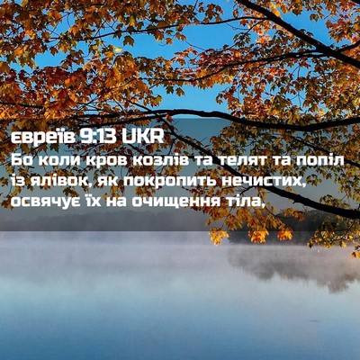 Picture 02 - євреїв 9:13 UKR - Бо коли кров козлів та - Bible Verse Picture