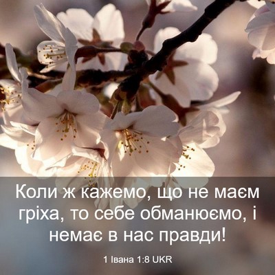 Picture 03 - 1 Івана 1:8 UKR - Коли ж кажемо, що не маєм - Bible Verse Picture