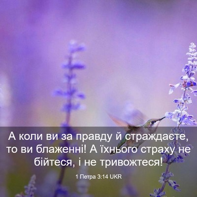 Picture 03 - 1 Петра 3:14 UKR - А коли ви за правду й - Bible Verse Picture