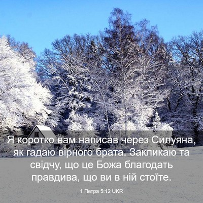 Picture 03 - 1 Петра 5:12 UKR - Я коротко вам написав - Bible Verse Picture