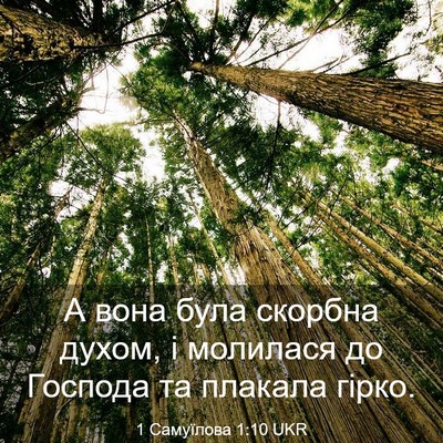 Picture 03 - 1 Самуїлова 1:10 UKR - А вона була скорбна духом, - Bible Verse Picture