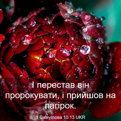 Picture 03 - 1 Самуїлова 10:13 UKR - І перестав він - Bible Verse Picture