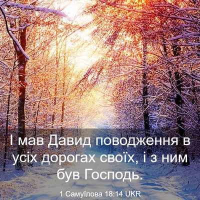 Picture 03 - 1 Самуїлова 18:14 UKR - І мав Давид поводження в - Bible Verse Picture