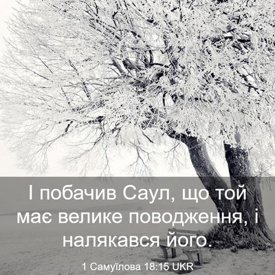 Picture 03 - 1 Самуїлова 18:15 UKR - І побачив Саул, що той має - Bible Verse Picture