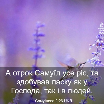 Picture 03 - 1 Самуїлова 2:26 UKR - А отрок Самуїл усе ріс, та - Bible Verse Picture