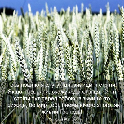 Picture 03 - 1 Самуїлова 20:21 UKR - І ось пошлю я слугу: Іди, - Bible Verse Picture