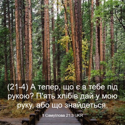 Picture 03 - 1 Самуїлова 21:3 UKR - (21-4) А тепер, що є в тебе під - Bible Verse Picture