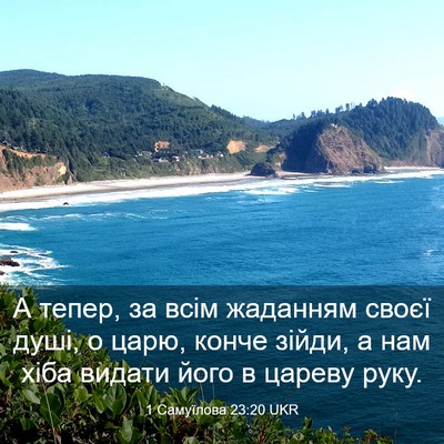 Picture 03 - 1 Самуїлова 23:20 UKR - А тепер, за всім жаданням - Bible Verse Picture