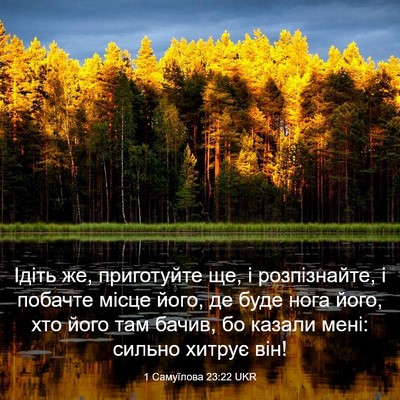 Picture 03 - 1 Самуїлова 23:22 UKR - Ідіть же, приготуйте ще, і - Bible Verse Picture