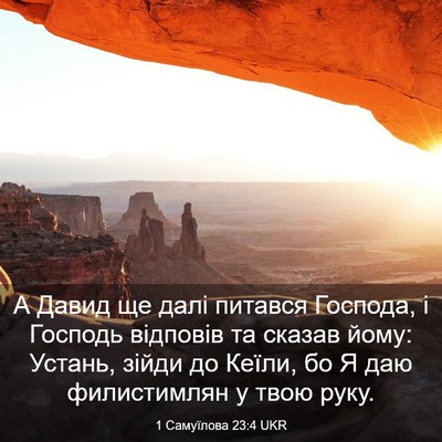 Picture 03 - 1 Самуїлова 23:4 UKR - А Давид ще далі питався - Bible Verse Picture