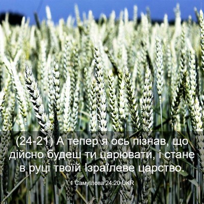 Picture 03 - 1 Самуїлова 24:20 UKR - (24-21) А тепер я ось пізнав, - Bible Verse Picture