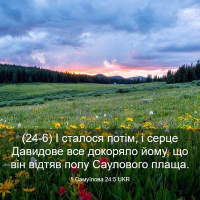 Picture 03 - 1 Самуїлова 24:5 UKR - (24-6) І сталося потім, і - Bible Verse Picture
