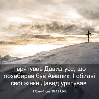 Picture 03 - 1 Самуїлова 30:18 UKR - І врятував Давид усе, що - Bible Verse Picture