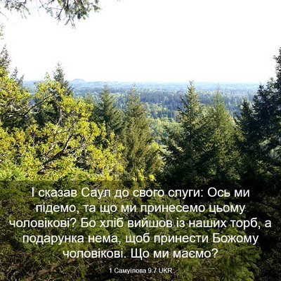 Picture 03 - 1 Самуїлова 9:7 UKR - І сказав Саул до свого - Bible Verse Picture