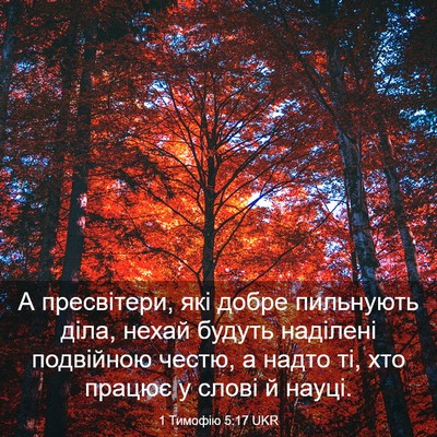 Picture 03 - 1 Тимофію 5:17 UKR - А пресвітери, які добре - Bible Verse Picture