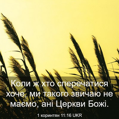 Picture 03 - 1 коринтян 11:16 UKR - Коли ж хто сперечатися - Bible Verse Picture
