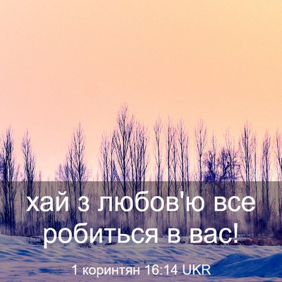Picture 03 - 1 коринтян 16:14 UKR - хай з любов'ю все робиться - Bible Verse Picture