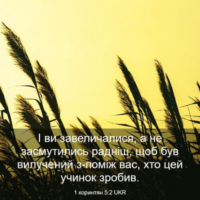 Picture 03 - 1 коринтян 5:2 UKR - І ви завеличалися, а не - Bible Verse Picture