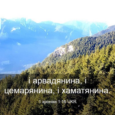 Picture 03 - 1 хроніки 1:16 UKR - і арвадянина, і цемарянина, - Bible Verse Picture