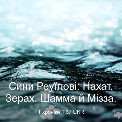 Picture 03 - 1 хроніки 1:37 UKR - Сини Реуїлові: Нахат, - Bible Verse Picture