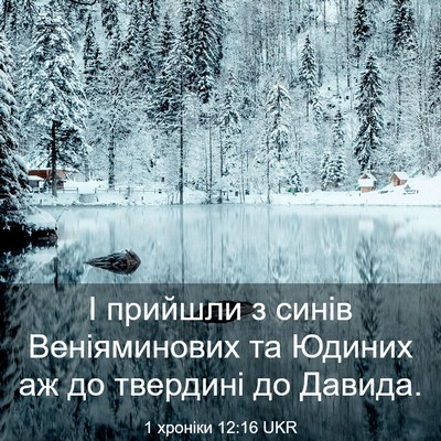 Picture 03 - 1 хроніки 12:16 UKR - І прийшли з синів - Bible Verse Picture