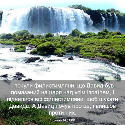 Picture 03 - 1 хроніки 14:8 UKR - І почули филистимляни, що - Bible Verse Picture